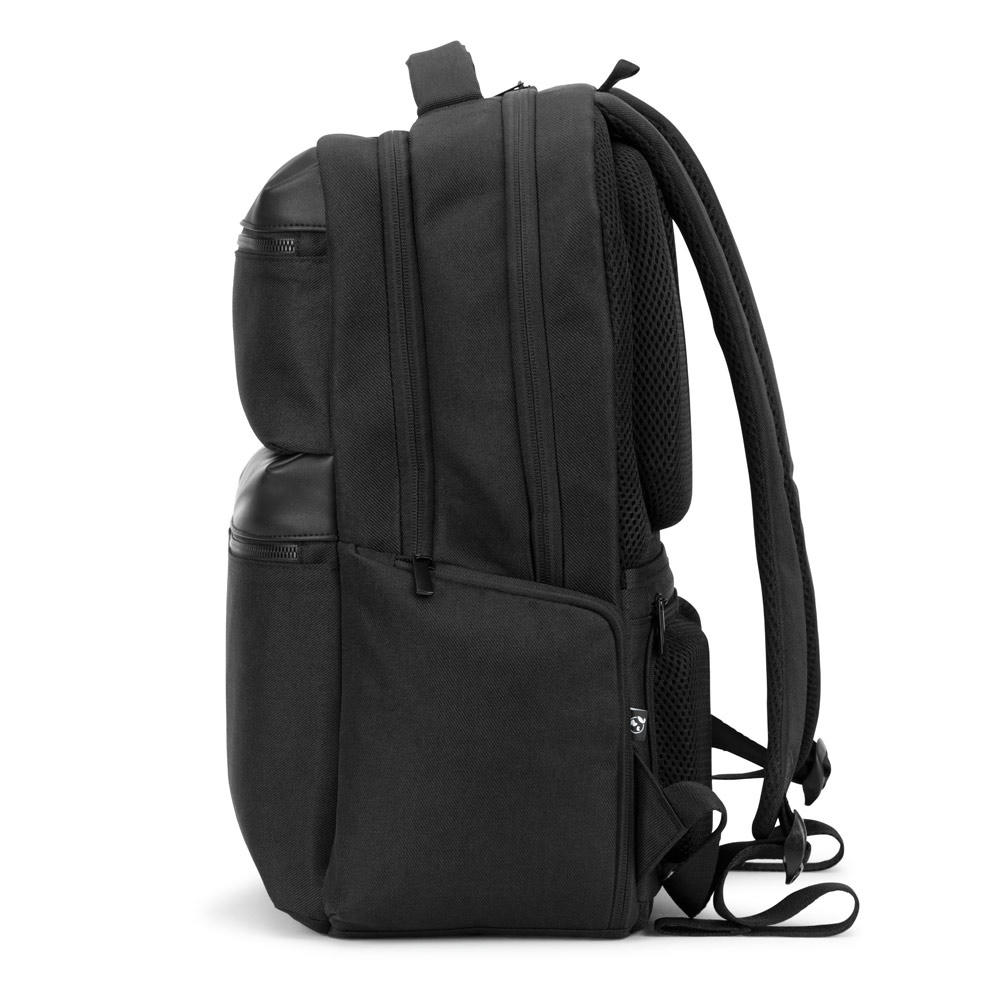 COPENHAGEN. Wasserabweisender Rucksack aus recyceltem Twill mit zwei großen Fronttaschen, 17'3 Zoll Werbeartikel