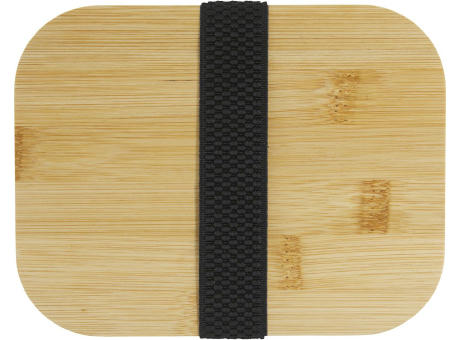 Lunchbox 1000 ml aus Edelstahl mit Bambus-Deckel Werbeartikel