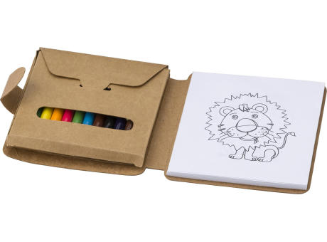 Mal-Set aus Karton Marlon Werbeartikel