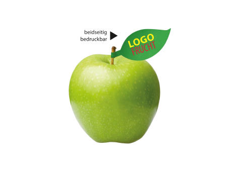 Product image Apfel grün mit Apfelblatt 4c Werbeartikel