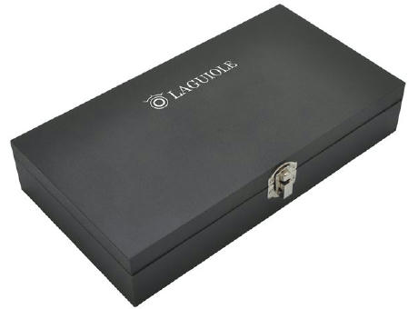 Set mit 6 Tafelmessern 'Laguiole', Zebranoholz Werbeartikel