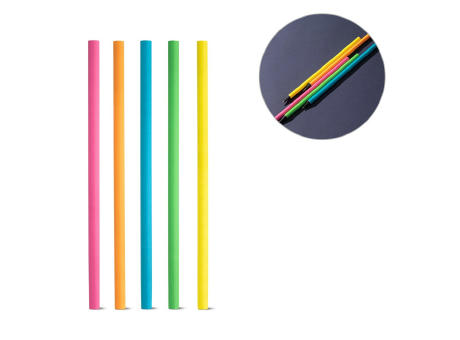 LUCIAN. Fluoreszierender Bleistift aus Holz mit Härtegrad HB Werbeartikel