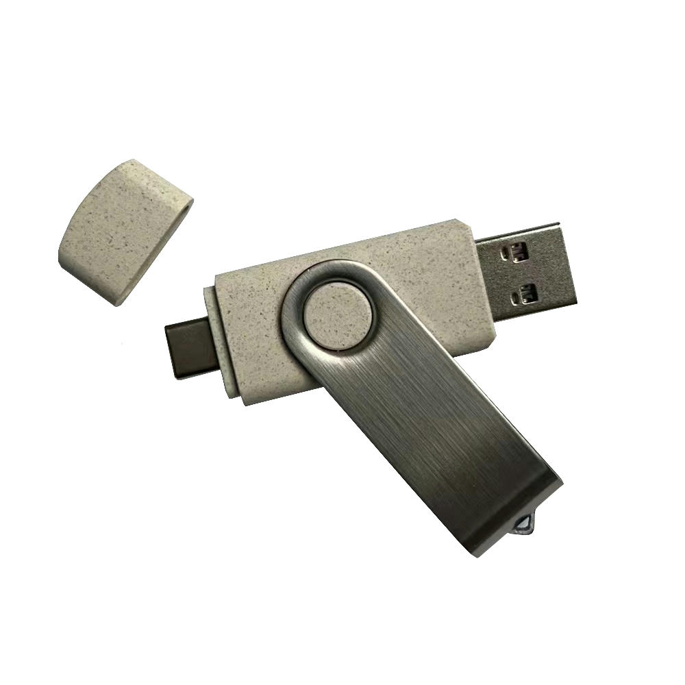 USB-Stick C05 Weizenstroh Typ C USB 3.0 Flash Disk  16 GB Weizenstroh Werbeartikel