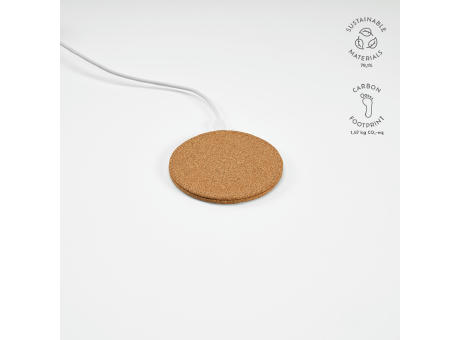 Descartes Wireless Charger Kork 15W  Werbeartikel