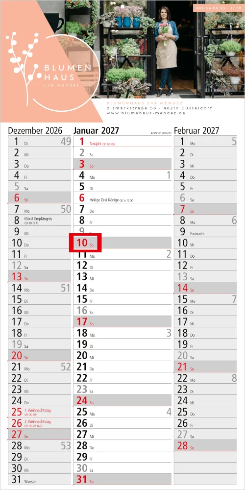 3-Monatskalender Spectrum 3 Bestseller (Einblatt)