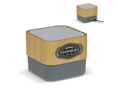 Speaker bamboo square 3W Werbeartikel