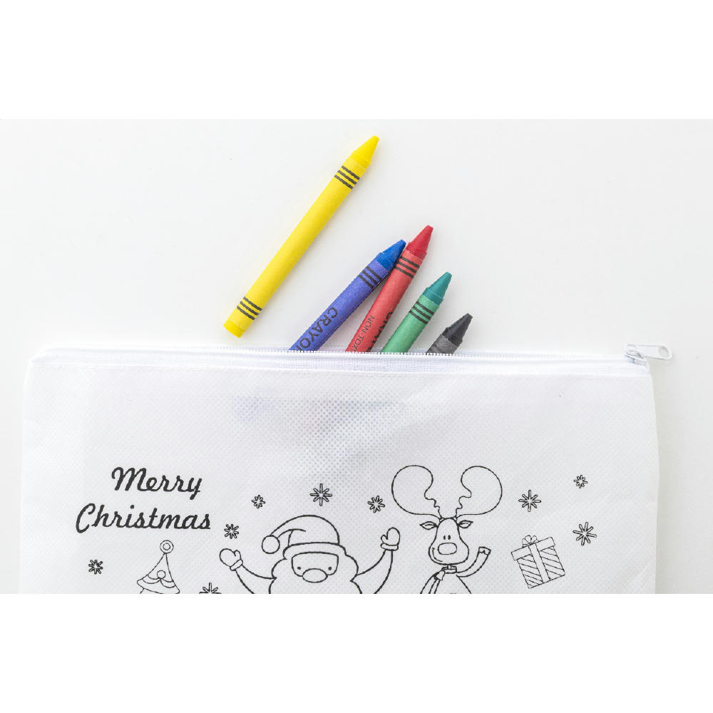 Weihnachts-Stifteetui zum Ausmalen Julfar Draw Werbeartikel
