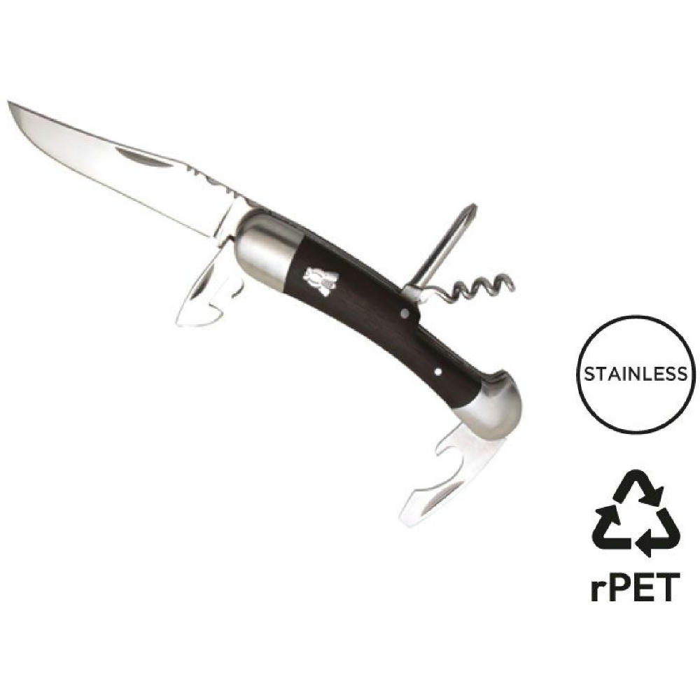 Product image Multifunktionsmesser 'Tradition', schwarzes Staminaholz Werbeartikel