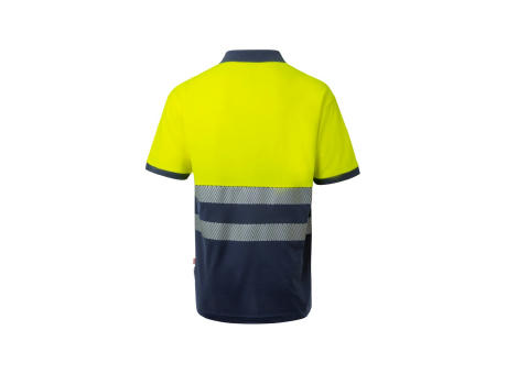 VL ACHELOUS. Zweifarbiges Piqué-Poloshirt (150g/m²) mit kurzen Ärmeln, aus Baumwolle (55%) und Polyester (45%) bedrucken