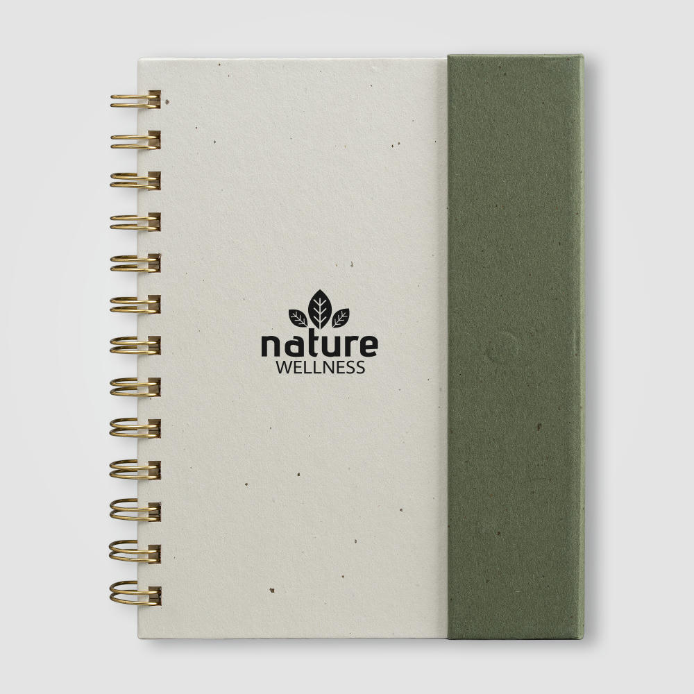 Halden Organiser mit Spiralbindung, Haftnotizen und FSC-Papier - B6 Werbeartikel