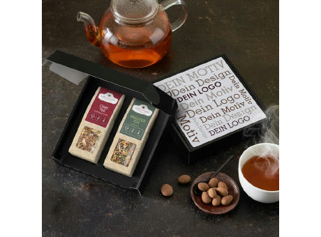 Product image Geschenkkarton mit 2 Tee Spezialitäten Werbeartikel