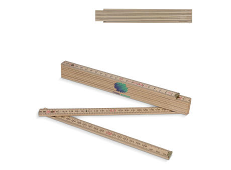 Product image Zollstock 2m Premium natur Werbeartikel
