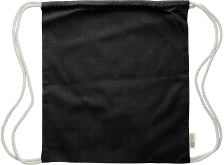 Product image Kordelzugtasche aus recycelter Baumwolle Joy Werbeartikel