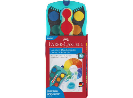 Farbkasten Connector 12er Türkis Werbeartikel