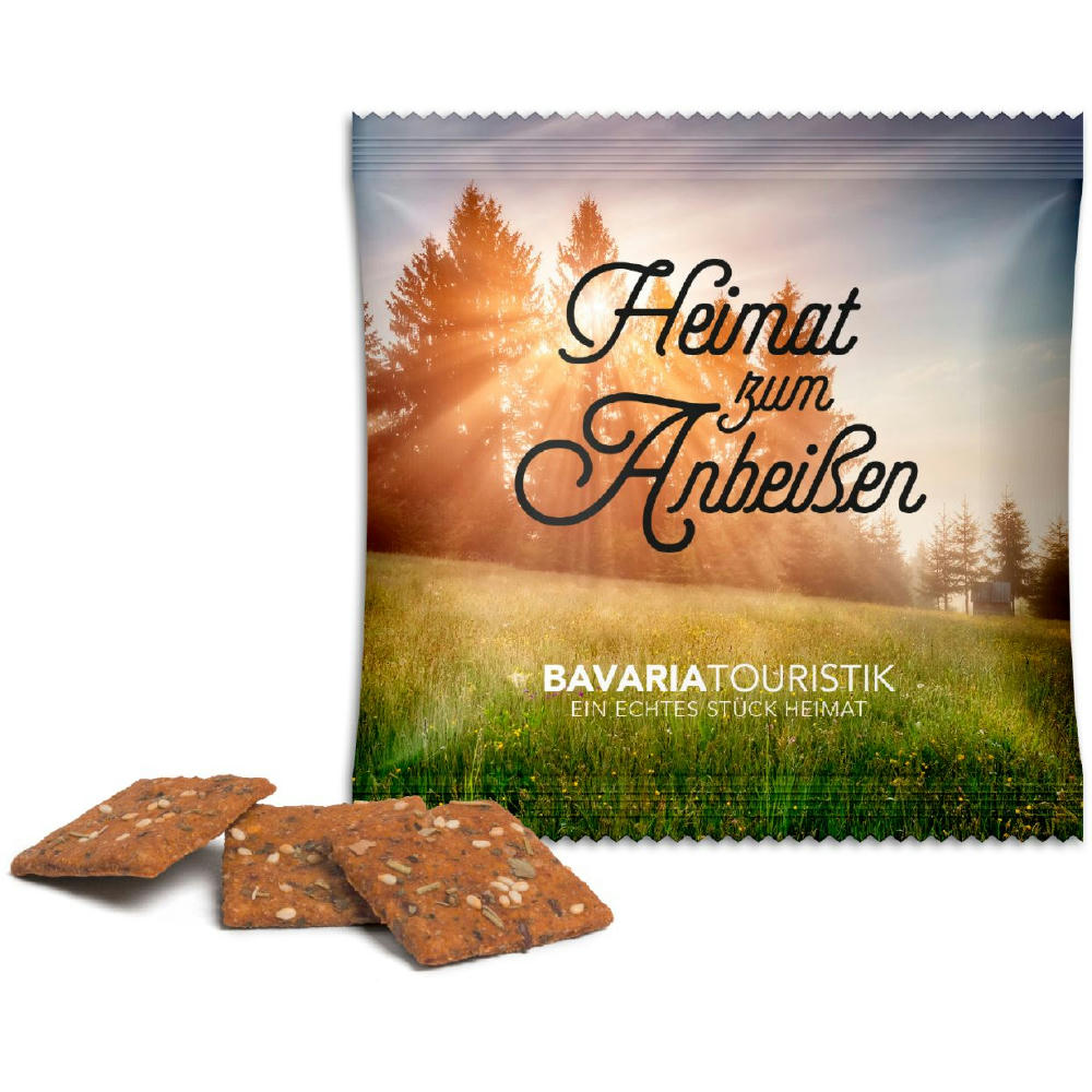 Vollkorn Snack im Werbetütchen Werbeartikel
