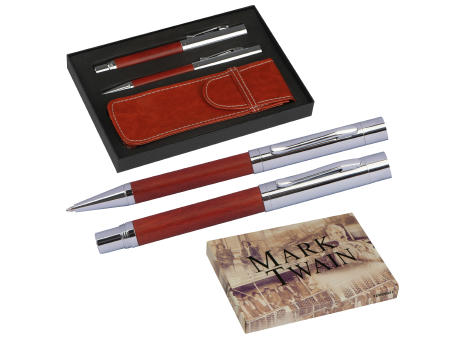 Product image Mark Twain Schreibset mit Kugelschreiber und Füllfederhalter Werbeartikel