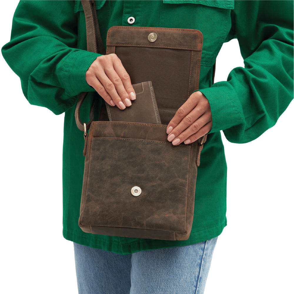 WILDERNESS - Echtleder-Tasche Werbeartikel