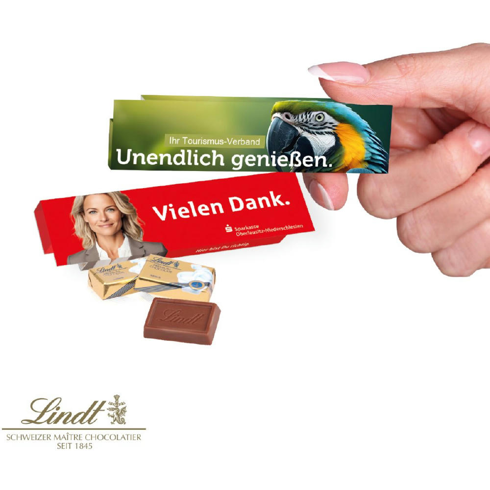 LINDT SCHOKOTÄFELCHEN, 2ER Werbeartikel