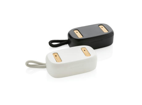 TWS-Ohrhörer aus recyceltem RCS-Kunststoff und Bambus Werbeartikel