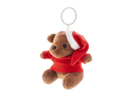 Plüsch-Weihnachts-Teddybär-Schlüsselanhänger Julnalle Werbeartikel