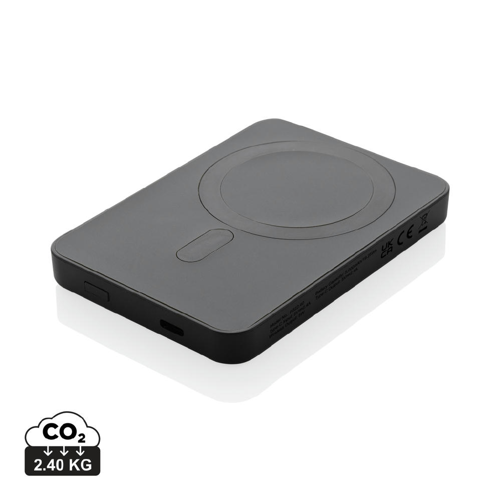 Product image Magnetix 5.000mAh magnetische Powerbank aus RCS recycel. ABS Werbeartikel