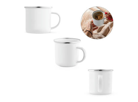 GOTZE SUB. Tasse (350 mL) aus Emaille geeignet für Sublimation bedrucken