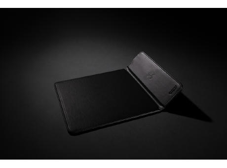 Swiss Peak RCS recyceltes 10W Wireless-Charging PU Mauspad Werbeartikel