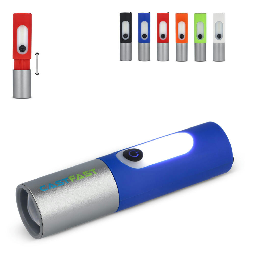 Product image Wiederaufladbare 10-W-LED-Taschenlampe mit Zoomfunktion, 300 lm Werbeartikel