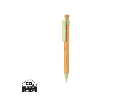 Bambus Stift mit Wheatstraw-Clip Werbeartikel
