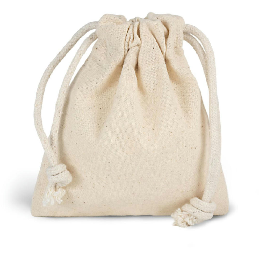 Product image JAIPUR – Kleiner Baumwollbeutel mit Zuziehkordel Werbeartikel