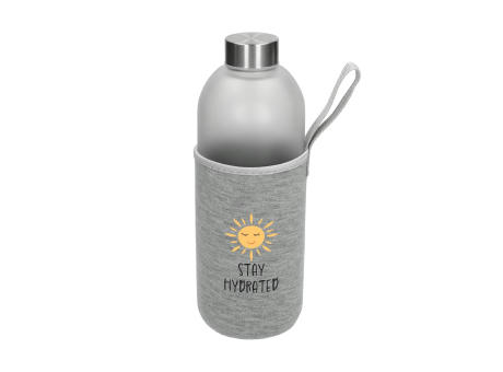 Product image Glasflasche mit Hülle "Iced" 1,0 l bedrucken
