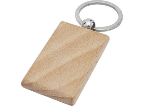 Product image Gian rechteckiger Schlüsselanhänger aus Buchenholz Werbeartikel