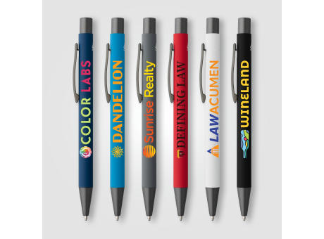 Bowie Softy Kugelschreiber aus recyceltem Aluminium bedrucken