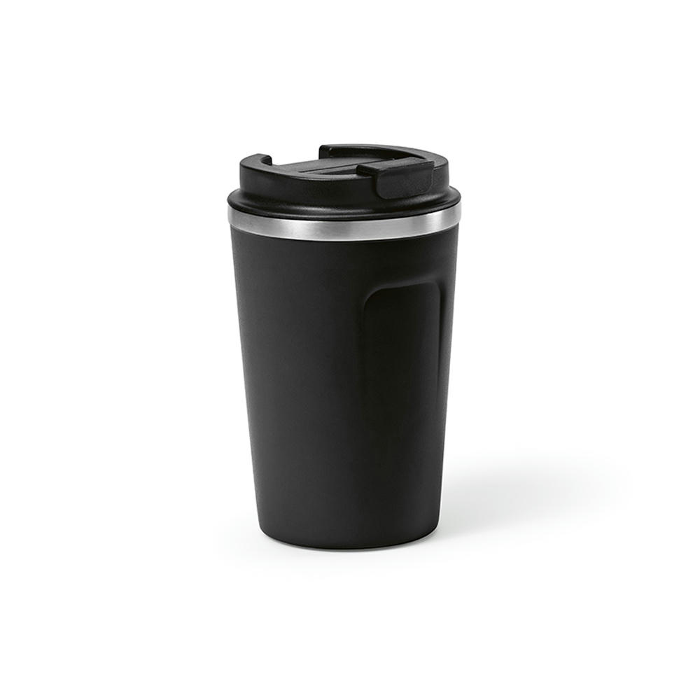 Limpopo Reisebecher recy.Edelstahl, 490 ml. Doppelwandig und Auslaufsicher Werbeartikel