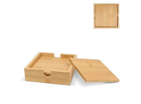 Bambus Untersetzer Set (4 Stück) Werbeartikel