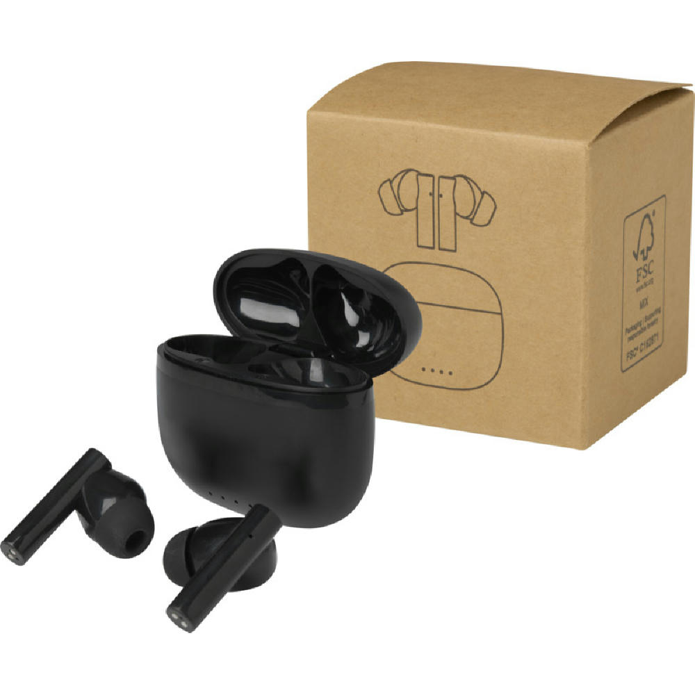 Product image Alterf True Wireless Bluetooth® Headset aus recyceltem Kunststoff mit Silikon-Ohrstöpseln Werbeartikel