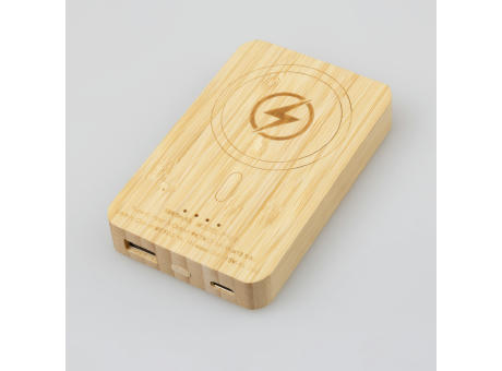 Powerbank Magnetic Bamboo bedrucken