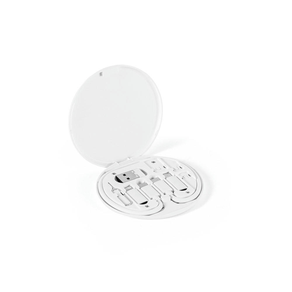 Product image SYSTROM. Superschnelles Ladekabel und Adapter-Set aus Recyceltes ABS (100% rABS) Werbeartikel