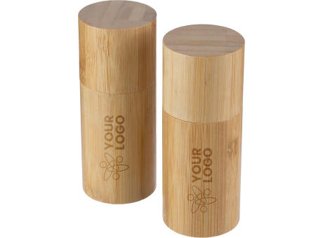 Bambus-Gewürzmühlen-Set Christine Werbeartikel