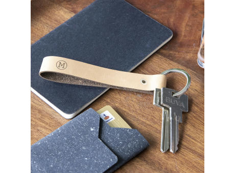 Recycled Leather Keyring Schlüsselanhänger Werbeartikel