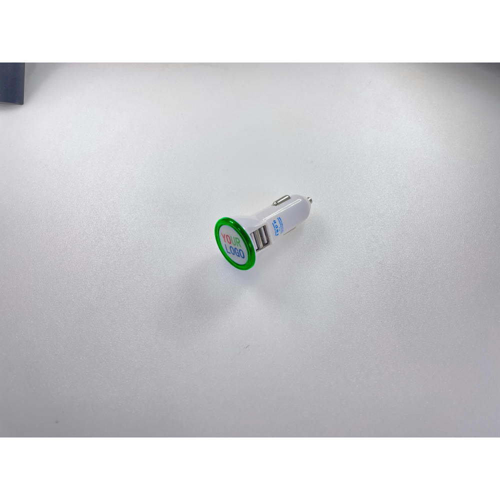 Car Charger 04 (2,1 A) Blau Transparent Werbeartikel