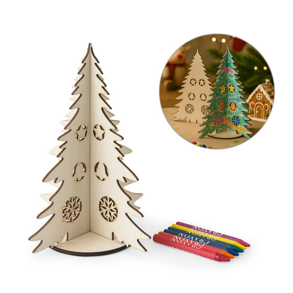 PINERY. Zerlegbarer Weihnachtsbaum aus Holz zum Bemalen Werbeartikel