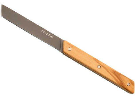 Set mit 4 Tafelmessern 'Stavanger', Olivenholz Werbeartikel