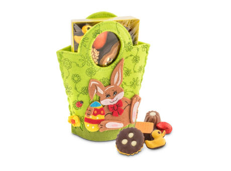 Product image Geschenkartikel / Präsentartikel: Filztasche Hase, Ostergebäckmischung 200 g Werbeartikel