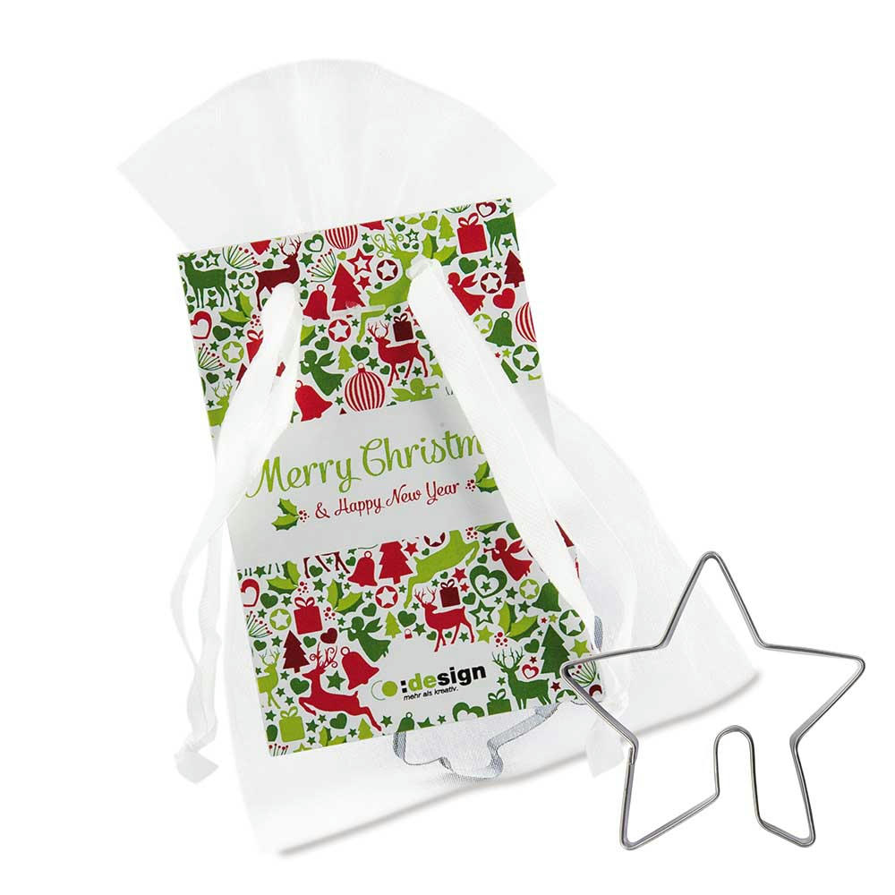 Product image Tassenbackförmchen im Organzabeutel - Tassen-Stern Werbeartikel