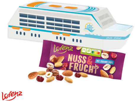 3D Präsent "Schiff" mit Lorenz Nuss & Frucht Werbeartikel