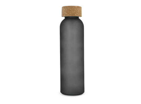 Gefrostete flasche aus recyceltem Glas mit Korkdeckel 500ml bedrucken