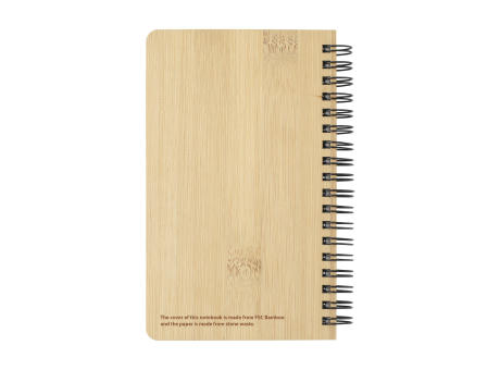 Notebook made from Stonewaste-Bamboo A6 Notizbuch Werbeartikel