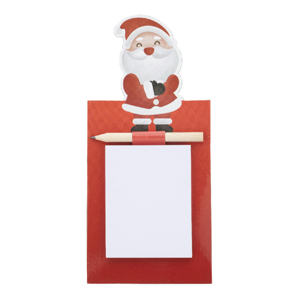 Magnetischer Notizblock Weihnachten, Weihnachtsmann Julliste Werbeartikel