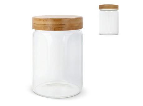 Kanister Glas &amp; Bambus 900ml Werbeartikel
